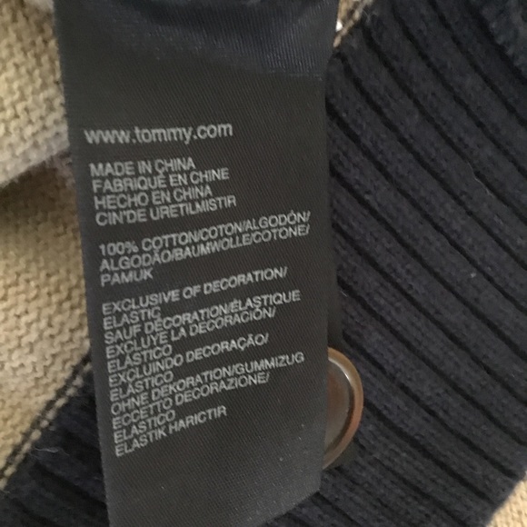 TOMMY HILFIGER LETTERMAN SHAWL COLLAR CARDIGAN - Picture 9 of 9